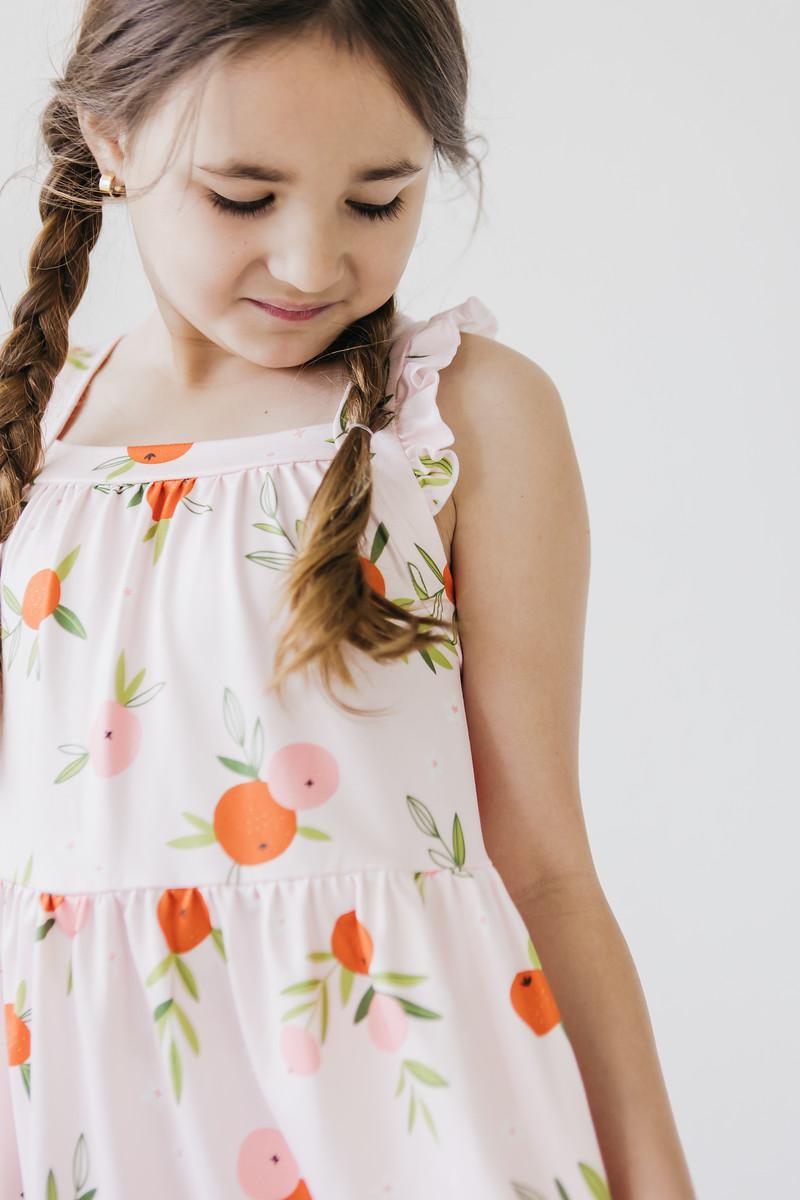 Tangerine Ruffle Cross Back Dress by Mila & Rose ®