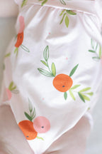 Tangerine Ruffle Cross Back Romper by Mila & Rose ®