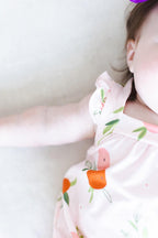 Tangerine Ruffle Cross Back Romper by Mila & Rose ®