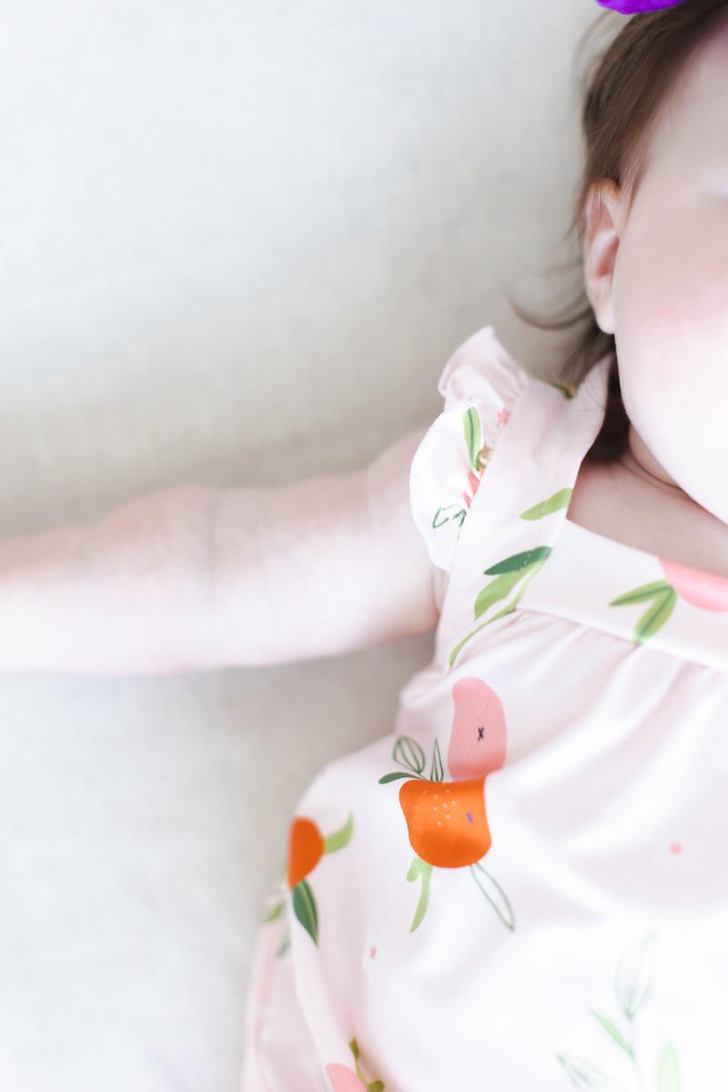 Tangerine Ruffle Cross Back Romper by Mila & Rose ®