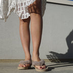 Teddy Shearling - Flat Flip Flops Sandal by Sand By Saya New York