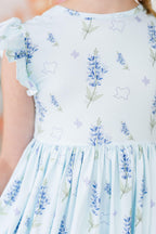 Texas Bluebonnets Flutter Sleeve Twirl Dress by Mila & Rose ®