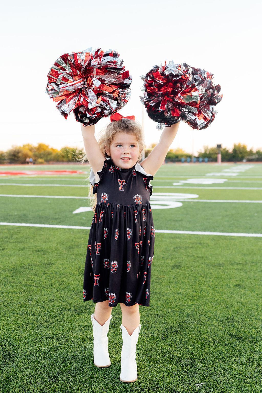 Texas Tech Black Raider Red Flutter Twirl Dress by Mila & Rose ®
