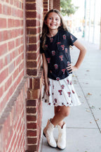 Texas Tech Black Raider Red Ruffle Pocket Tee by Mila & Rose ®