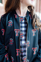 Texas Tech Black Red Raider Satin Jacket by Mila & Rose ®