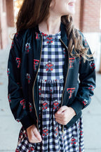 Texas Tech Plaid Raider Red 3/4 Sleeve Pocket Twirl Dress by Mila & Rose ®