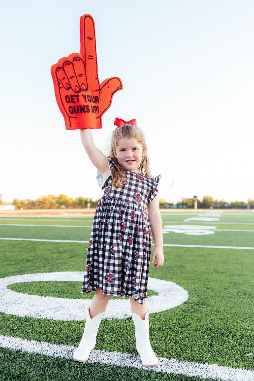 Texas Tech Plaid Raider Red Flutter Twirl Dress by Mila & Rose ®