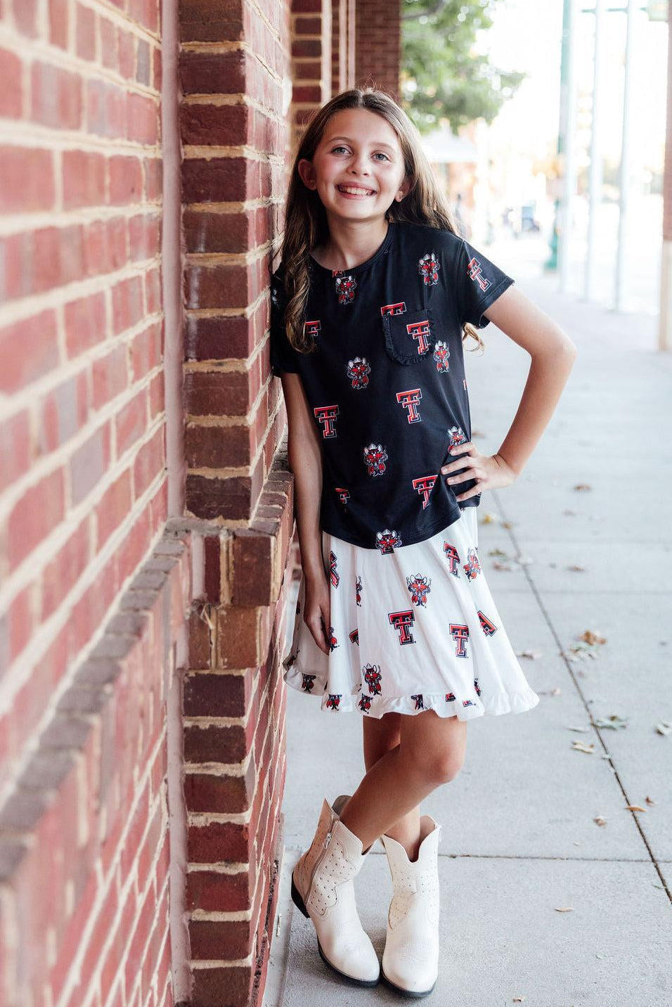 Texas Tech White Raider Red Twirl Skort by Mila & Rose ®