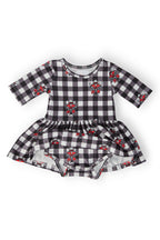 Texas Tech Plaid Raider Red 3/4 Sleeve Twirl Bodysuit by Mila & Rose ®