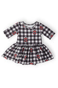 Texas Tech Plaid Raider Red 3/4 Sleeve Twirl Bodysuit by Mila & Rose ®