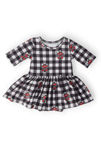 Texas Tech Plaid Raider Red 3/4 Sleeve Twirl Bodysuit by Mila & Rose ®