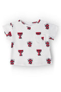 Texas Tech White Raider Red Ruffle Pocket Tee by Mila & Rose ®