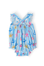 Tidepool Treasures Ruffle Cross Back Romper by Mila & Rose ®