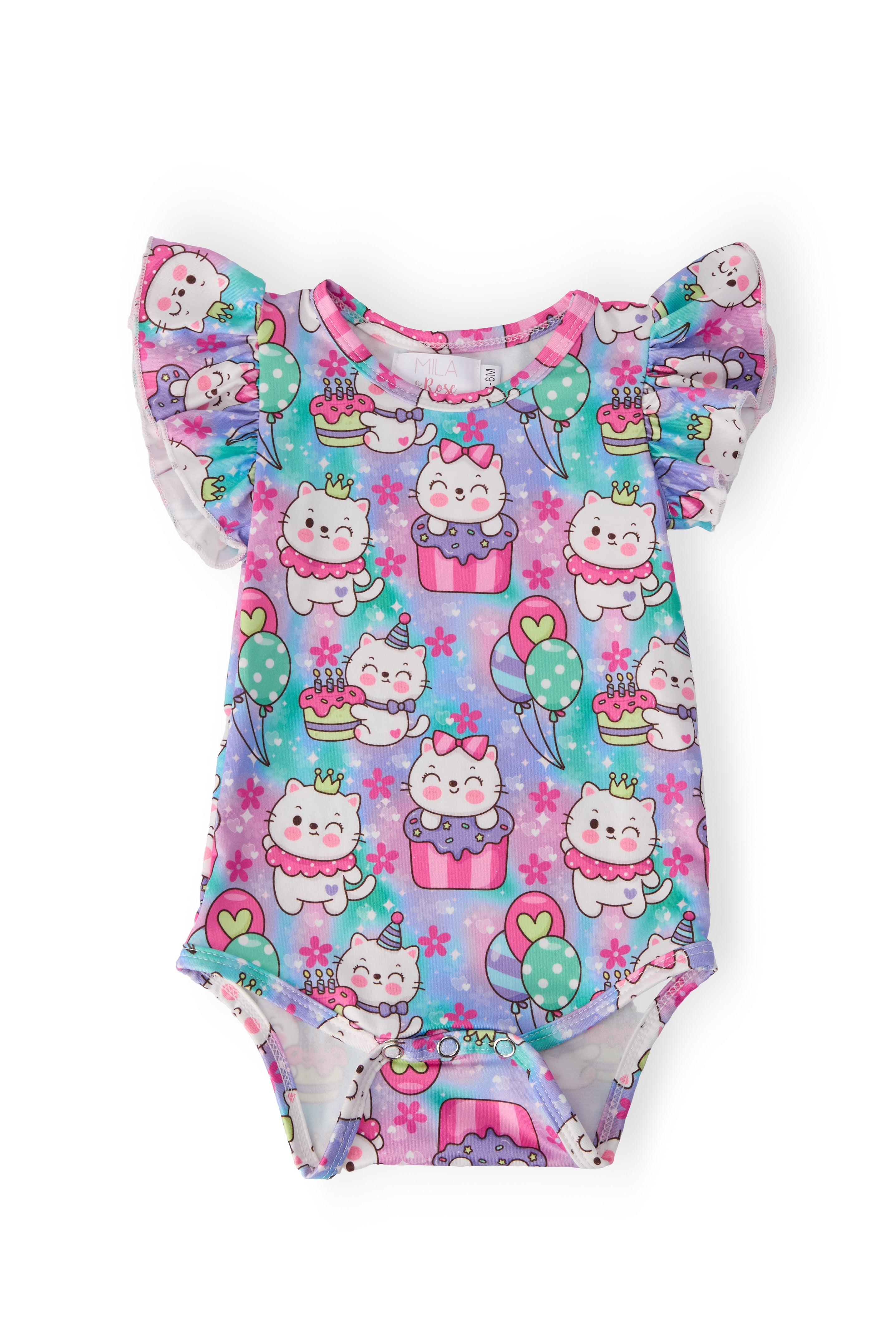 Time To Purr-ty S/S Flutter Bodysuit by Mila & Rose ®