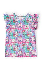 Time To Purr-ty S/S Ruffle Tee by Mila & Rose ®