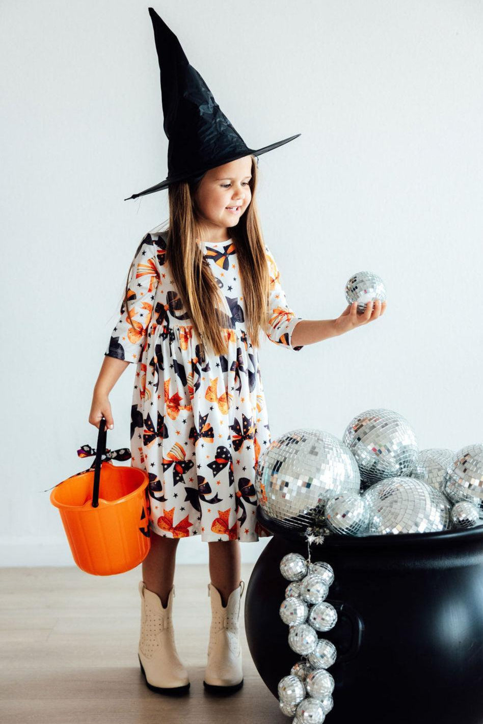 Trick or Twirl 3/4 Sleeve Pocket Twirl Dress by Mila & Rose ®