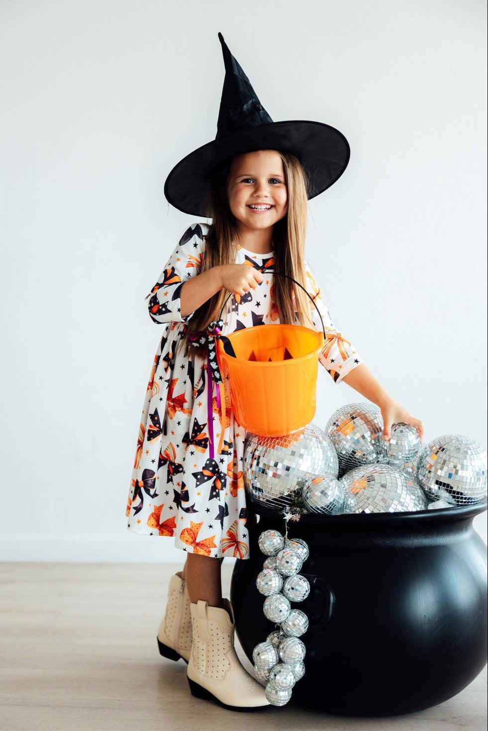 Trick or Twirl 3/4 Sleeve Pocket Twirl Dress by Mila & Rose ®