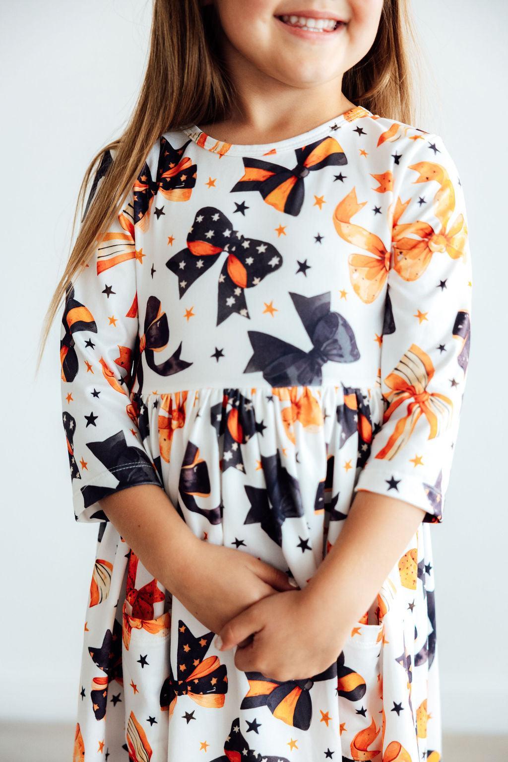 Trick or Twirl 3/4 Sleeve Pocket Twirl Dress by Mila & Rose ®