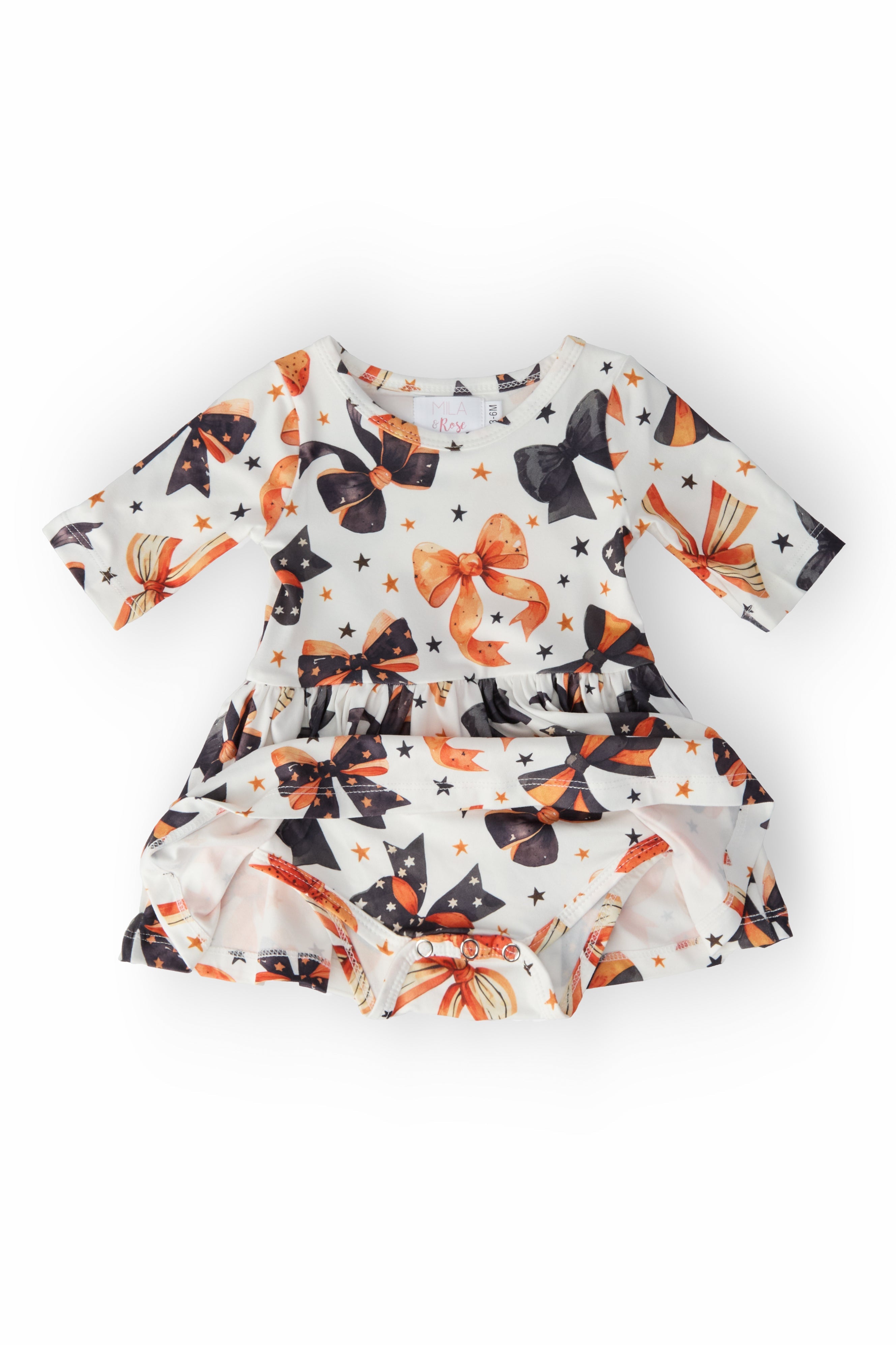 Trick or Twirl 3/4 Sleeve Twirl Bodysuit by Mila & Rose ®