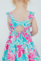 Tropical Punch Ruffle Maxi Dress by Mila & Rose ®
