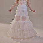 Trumpet Petticoat Skirt with Waist Corsage and 3 Hoops , Bridal Crinoline Slip by Bridal Port