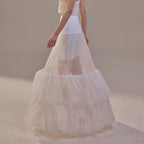 Trumpet Petticoat Skirt with Waist Corsage and 3 Hoops , Bridal Crinoline Slip by Bridal Port