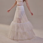 Trumpet Petticoat Skirt with Waist Corsage and 3 Hoops , Bridal Crinoline Slip by Bridal Port