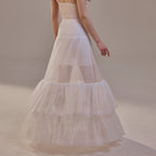 Trumpet Petticoat Skirt with Waist Corsage and 3 Hoops , Bridal Crinoline Slip by Bridal Port