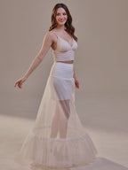Trumpet Petticoat Skirt with Waist Corsage , Bridal Crinoline Slip by Bridal Port