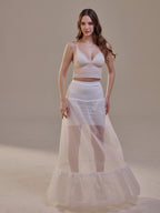Trumpet Petticoat Skirt with Waist Corsage , Bridal Crinoline Slip by Bridal Port