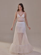 Trumpet Petticoat Skirt with Waist Corsage , Bridal Crinoline Slip by Bridal Port