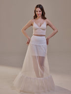 Trumpet Petticoat Skirt with Waist Corsage , Bridal Crinoline Slip by Bridal Port