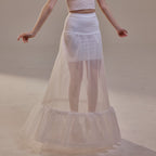 Trumpet Petticoat Skirt with Waist Corsage , Bridal Crinoline Slip by Bridal Port