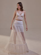 Trumpet Petticoat Skirt with Waist Corsage , Bridal Crinoline Slip by Bridal Port