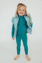 Turquoise Dot Puffer Vest by Mila & Rose ®