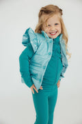 Turquoise Dot Puffer Vest by Mila & Rose ®