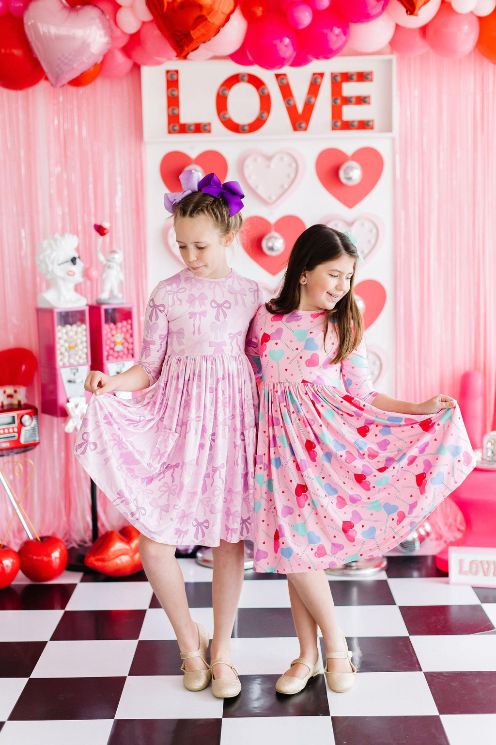 Sucker for You 3/4 Sleeve Pocket Twirl Dress by Mila & Rose ®