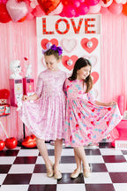 Twinkle Ties 3/4 Sleeve Pocket Twirl Dress by Mila & Rose ®
