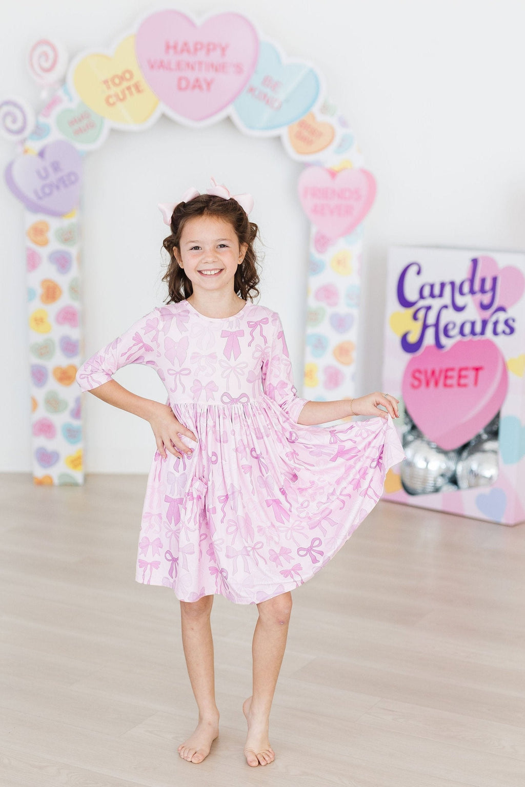 Twinkle Ties 3/4 Sleeve Pocket Twirl Dress by Mila & Rose ®