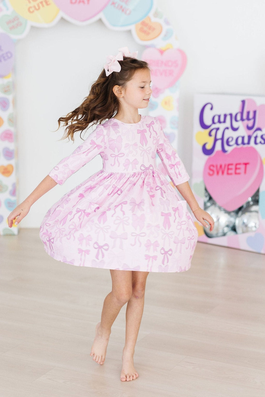 Twinkle Ties 3/4 Sleeve Pocket Twirl Dress by Mila & Rose ®