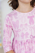 Twinkle Ties 3/4 Sleeve Pocket Twirl Dress by Mila & Rose ®