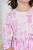Twinkle Ties 3/4 Sleeve Pocket Twirl Dress by Mila & Rose ®