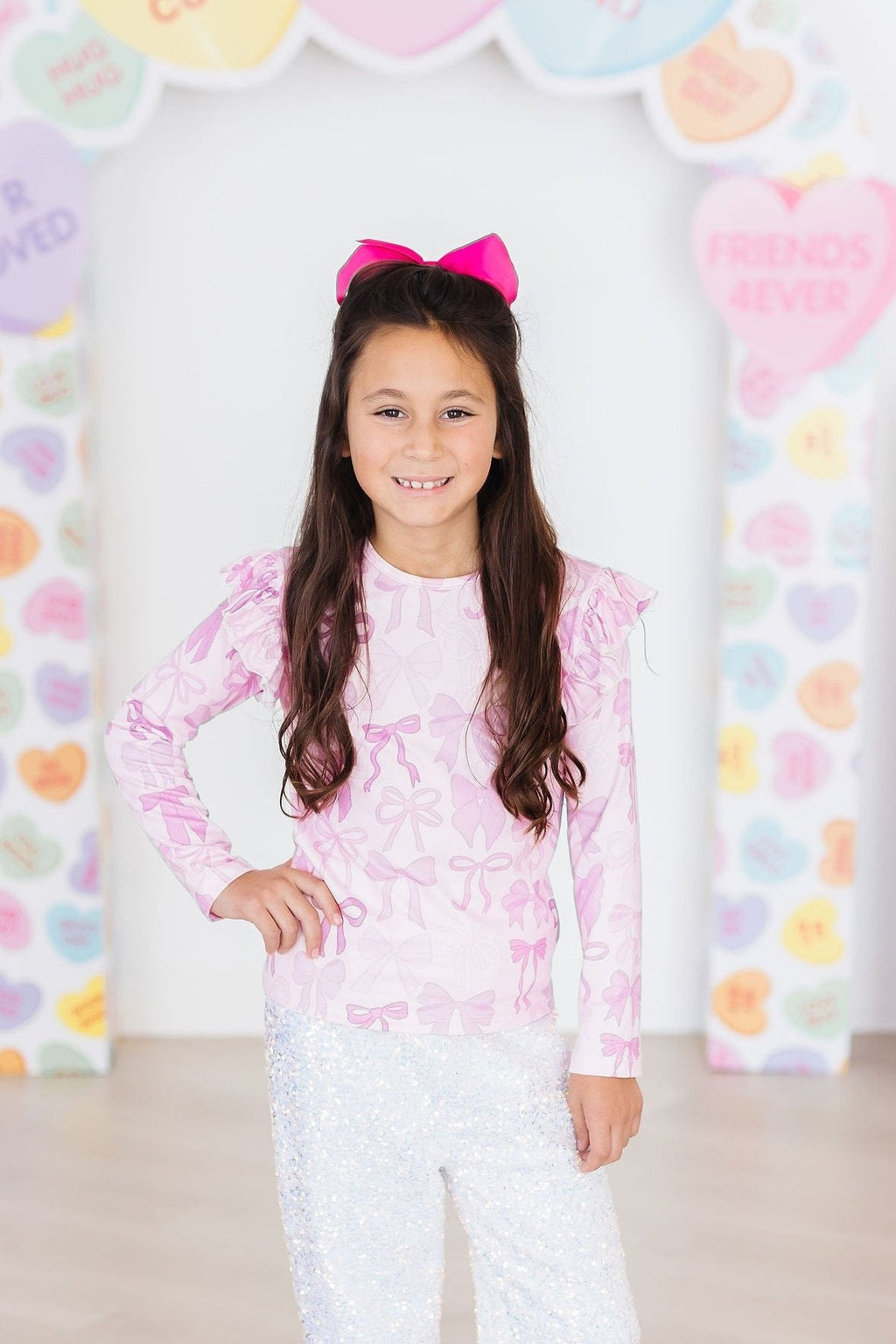 SALE Twinkle Ties L/S Ruffle Tee by Mila & Rose ®