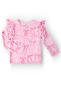 SALE Twinkle Ties L/S Ruffle Tee by Mila & Rose ®