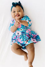Twirling in Teal 3/4 Sleeve Twirl Bodysuit by Mila & Rose ®