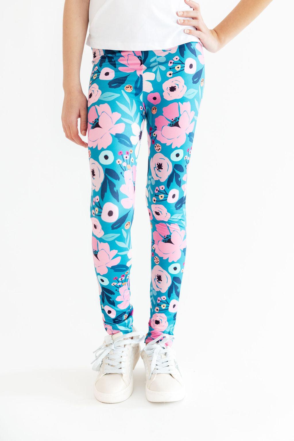 Twirling in Teal Leggings by Mila & Rose ®