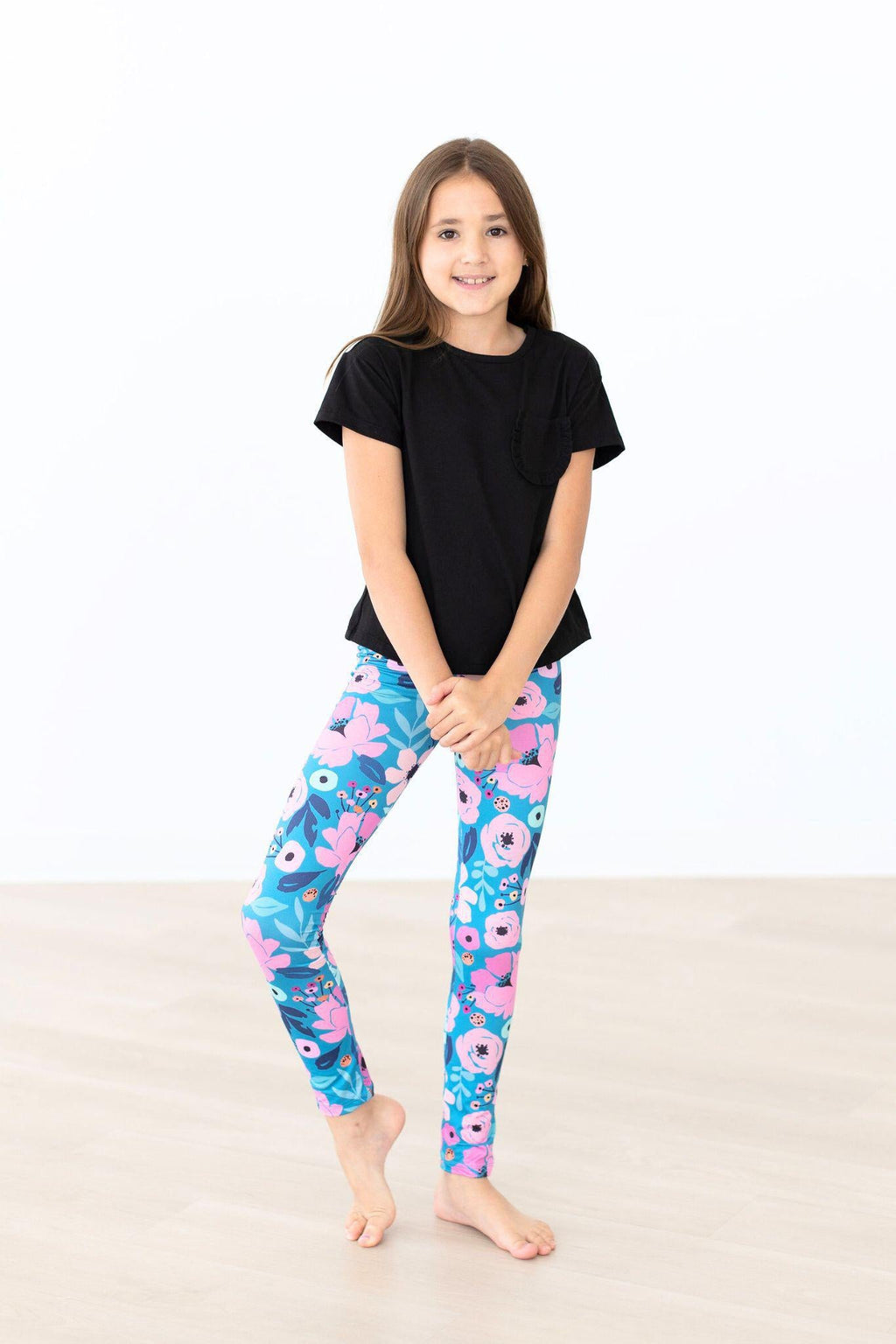 Twirling in Teal Leggings by Mila & Rose ®