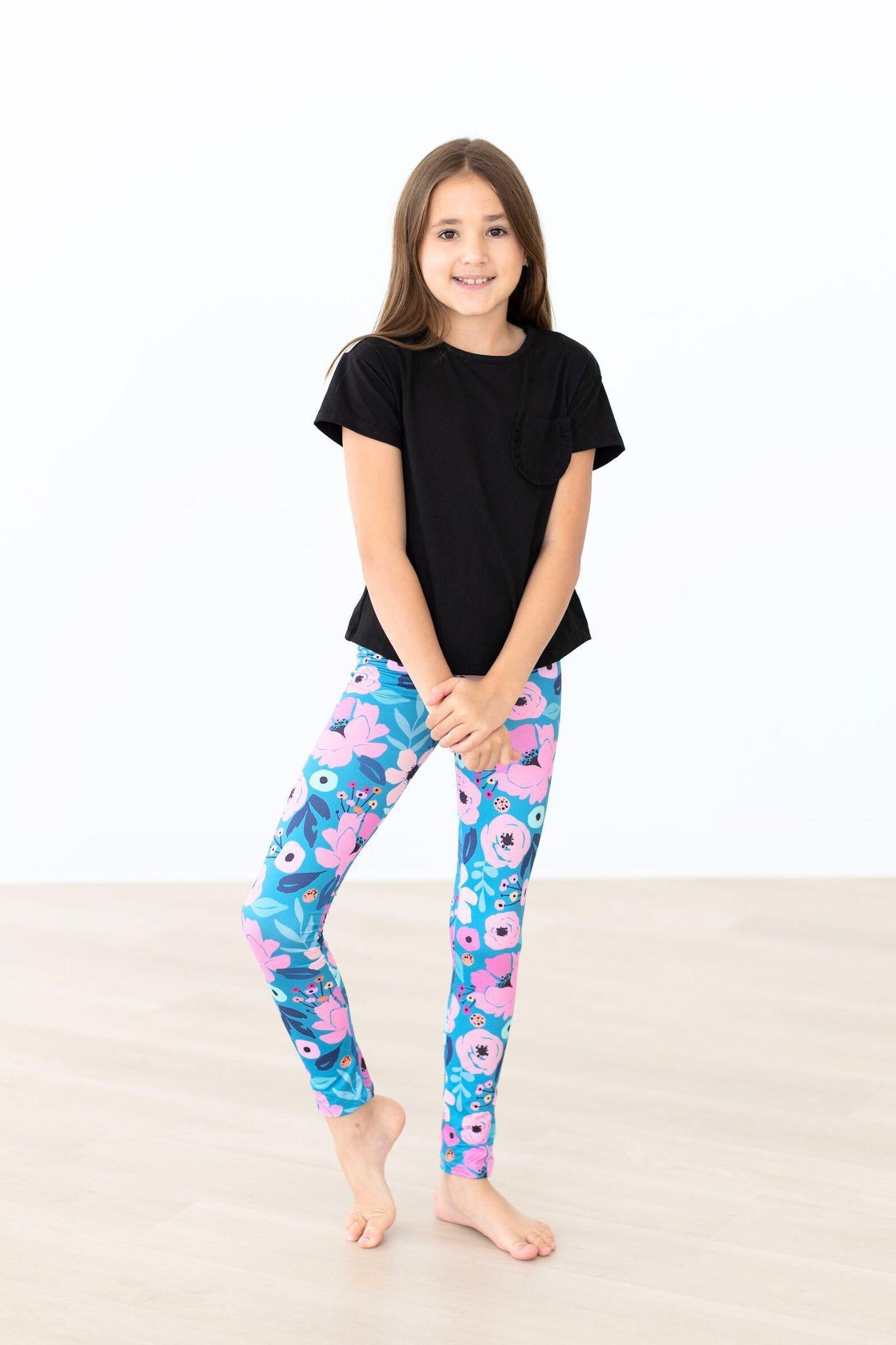 Twirling in Teal Leggings by Mila & Rose ®