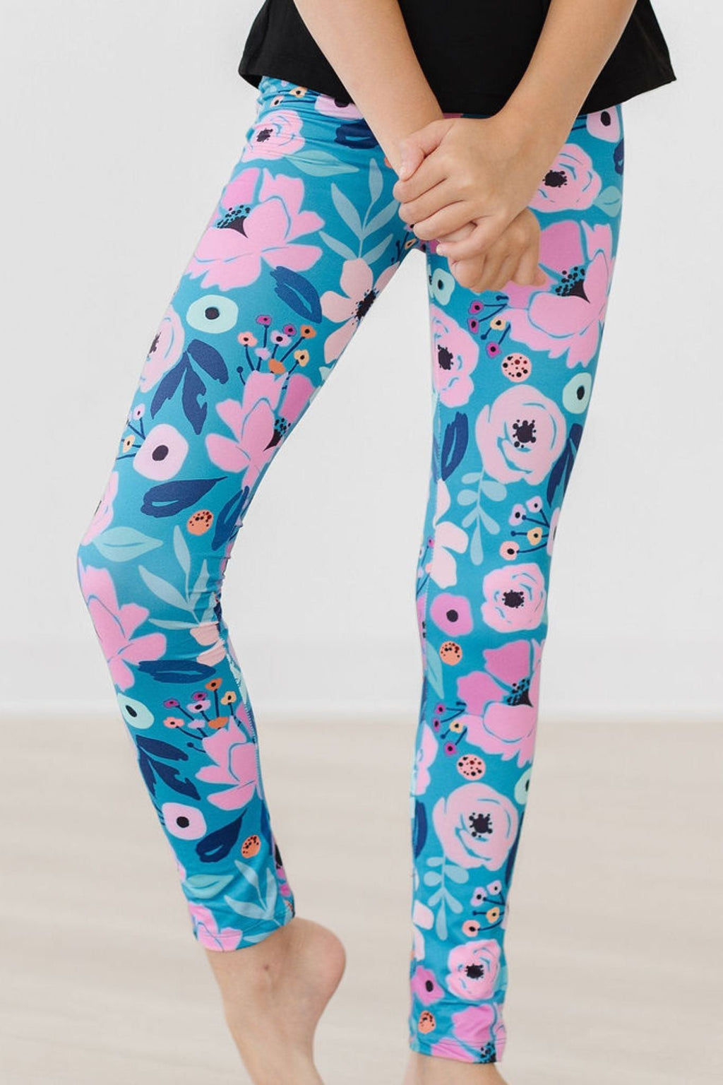 Twirling in Teal Leggings by Mila & Rose ®