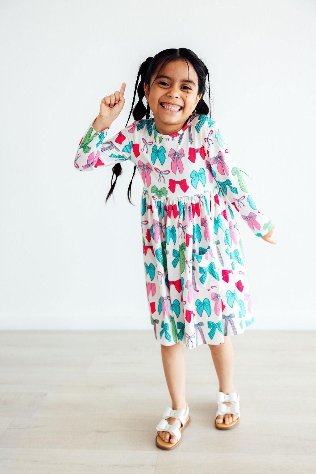 Twirls & Ties L/S Pocket Twirl Dress by Mila & Rose ®